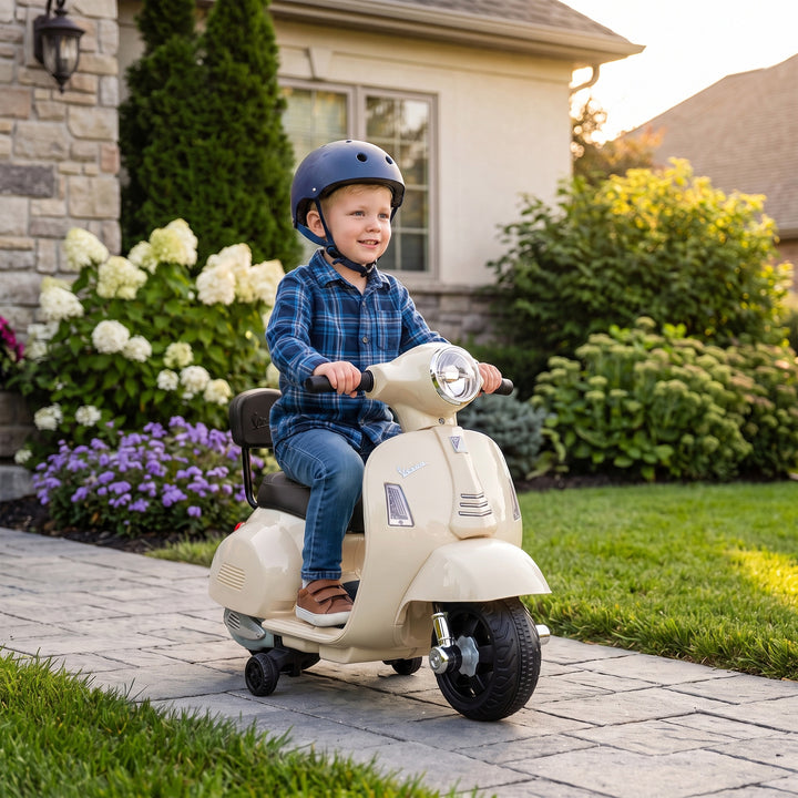 Elmotorcykel til børn Mini Vespa GTS 6V Elmotorcykel Hvid