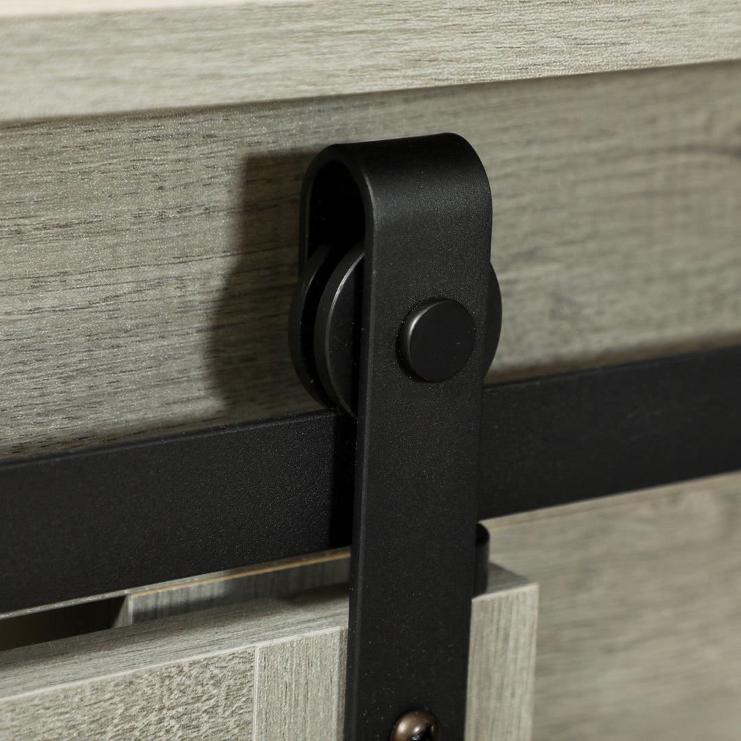 Hundebur med 2 døre, hundebur, transportkasse til hunde, rustikt design, låsbar, grå