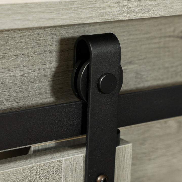 Hundebur med 2 døre, hundebur, transportkasse til hunde, rustikt design, låsbar, grå