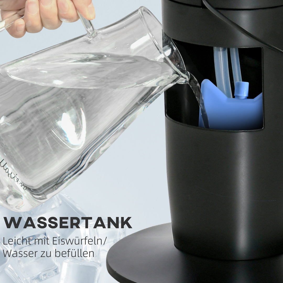 Tårnventilator, klimaanlæg med 4 tilstande, 3 hastigheder, timer, plastik