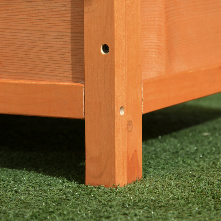 Udendørs hundehus, træhundehus med hængslet asfalttag, vandtæt hundehule med hævet gulv, hus til små hunde, gul, 82 x 58 x 58 cm