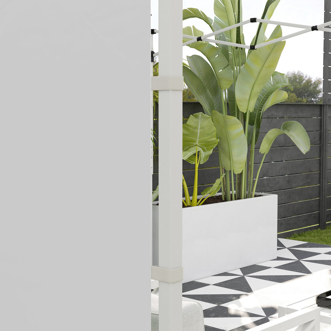 Pavillongardiner, sæt med 2, til 3x6m eller 3x3m havepavilloner, med vinduer og døre, hvid