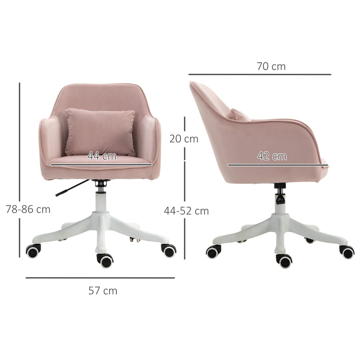 Massagebordstol 78-86 cm højdejusterbar kontorstol drejestol computerstol med usb trin arbejdsstol med vibrationsfunktion lændepude massagefunktion pink
