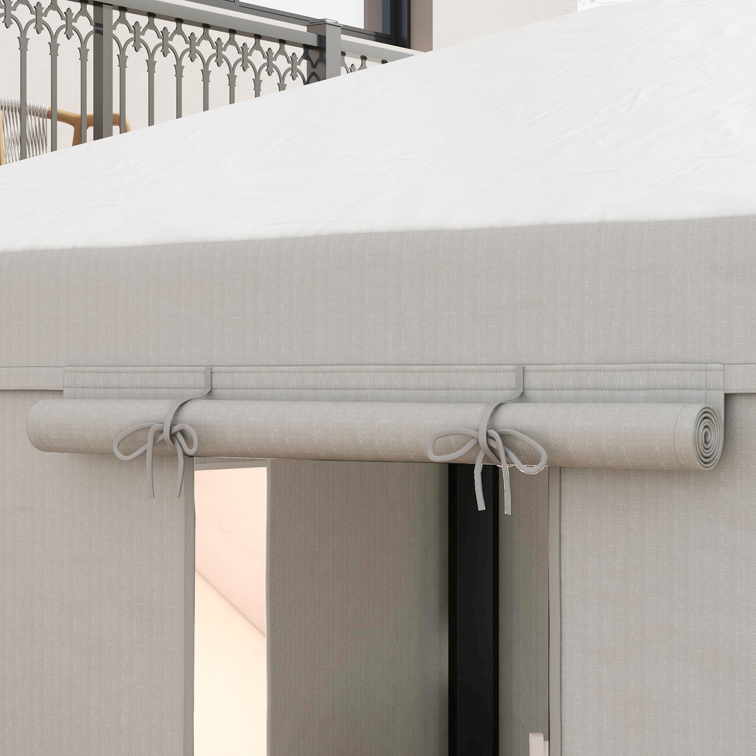 Pavillon udskiftningsbaldakin udskiftningsbaldakin vejrbestandig 360 x 300 x 270 cm hvid