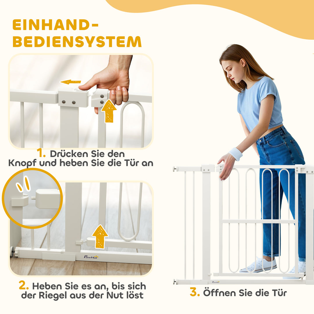 Hundesikkerhedsgitter, 76-104 cm spærregitter uden boring, trappegitter