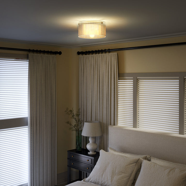 Loftslampe med akrylskærm, kompatibel med metal, halogen og led