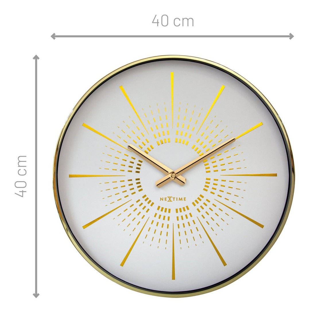 Vægur 40cm - Lydløs - Metal - "Excentric"