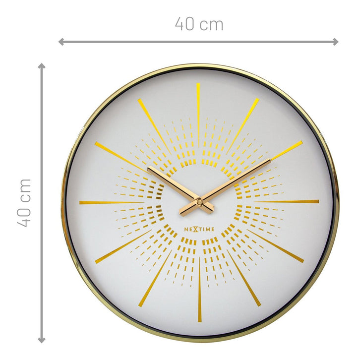 Vægur 40cm - Lydløs - Metal - "Excentric"
