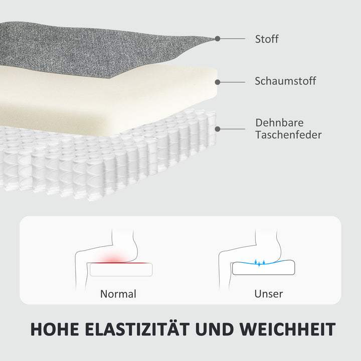 Massagestol med fjernbetjening, 8 massagepunkter, lændevarme, usb-port, sidelomme, polstret stol, grå