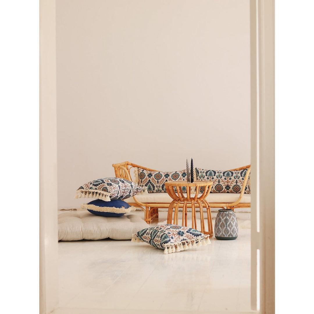 "Blue Iris in Istanbul" bolster med frynser
