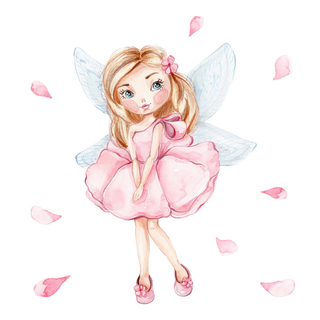 LUK børneseng 160x80 med gelænder - Pige med vinger