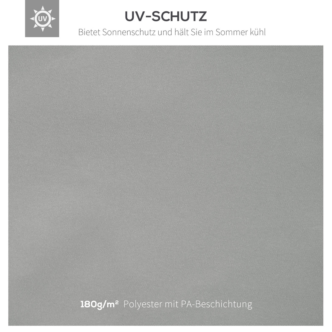 Reservetag til metalpavillon 3x4m vandafvisende pavillontag med dobbelttag, reserveovertræk til havepavillon festtelt havetelt polyester lysegrå