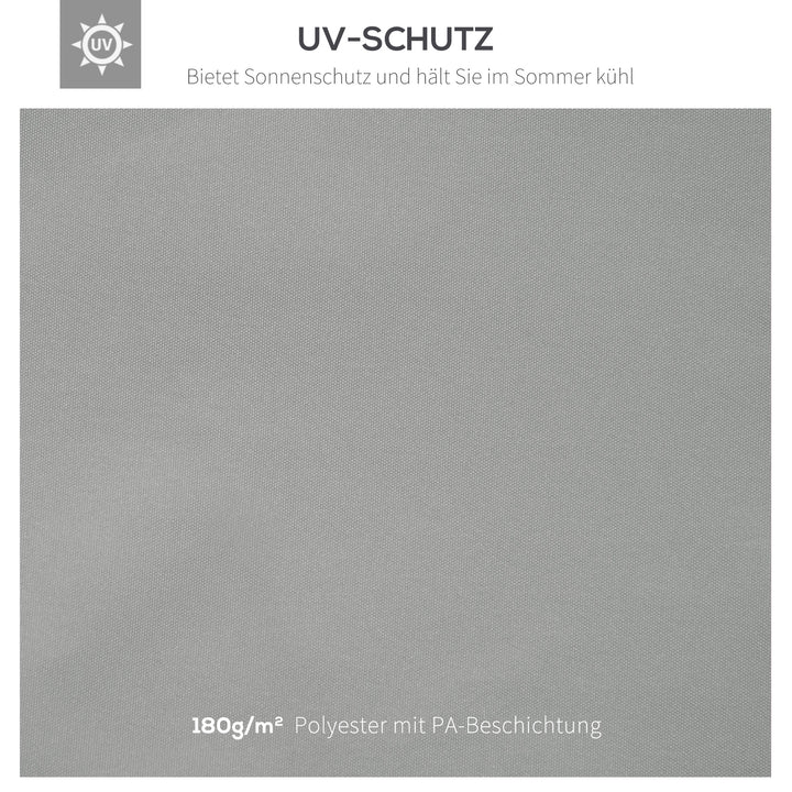 Reservetag til metalpavillon 3x4m vandafvisende pavillontag med dobbelttag, reserveovertræk til havepavillon festtelt havetelt polyester lysegrå