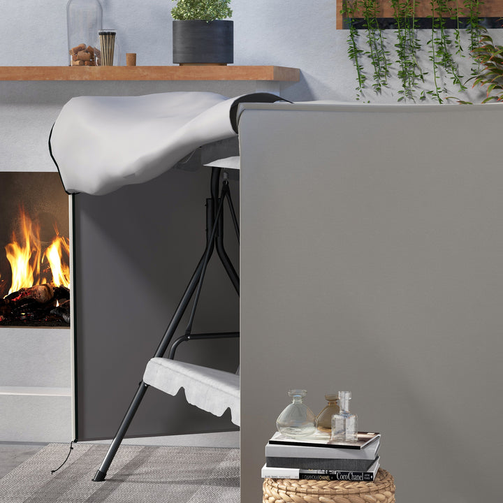 Beskyttelsesovertræk til havegynge, rivefast, vejrbestandig, tex-lock-system, 205 x 124 x 164 cm, grå