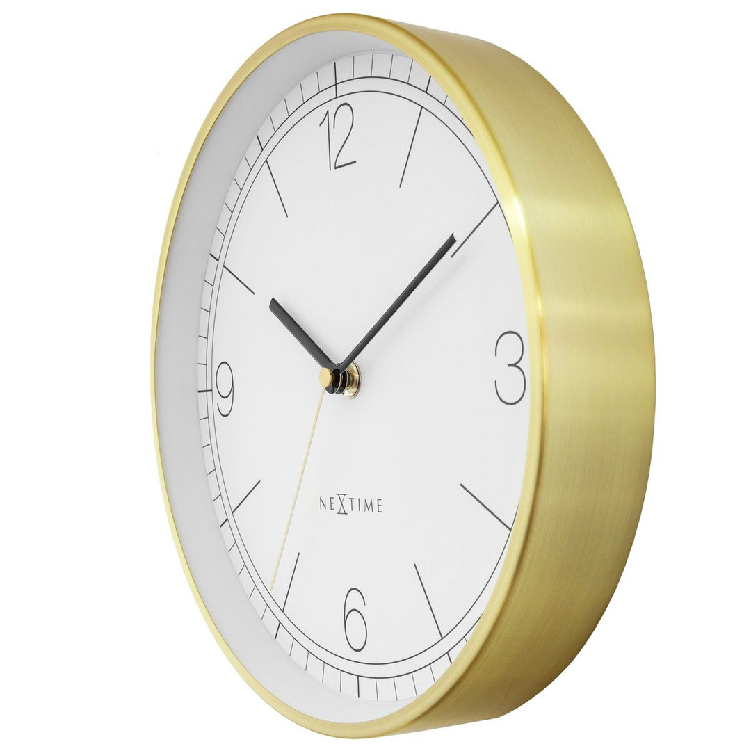 Vægur 25cm-Silent-Grøn/Turkis/Hvid/Sort-Metal-NeXtime 'Bolero'