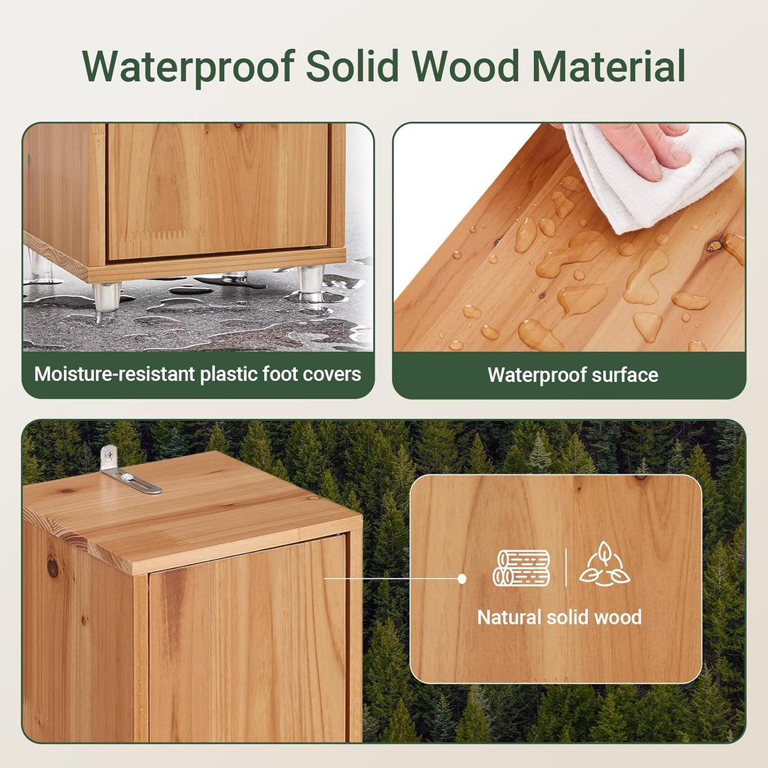 Pladsbesparende og elegant badeværelsesskab (B20 x D20 x H145 cm)