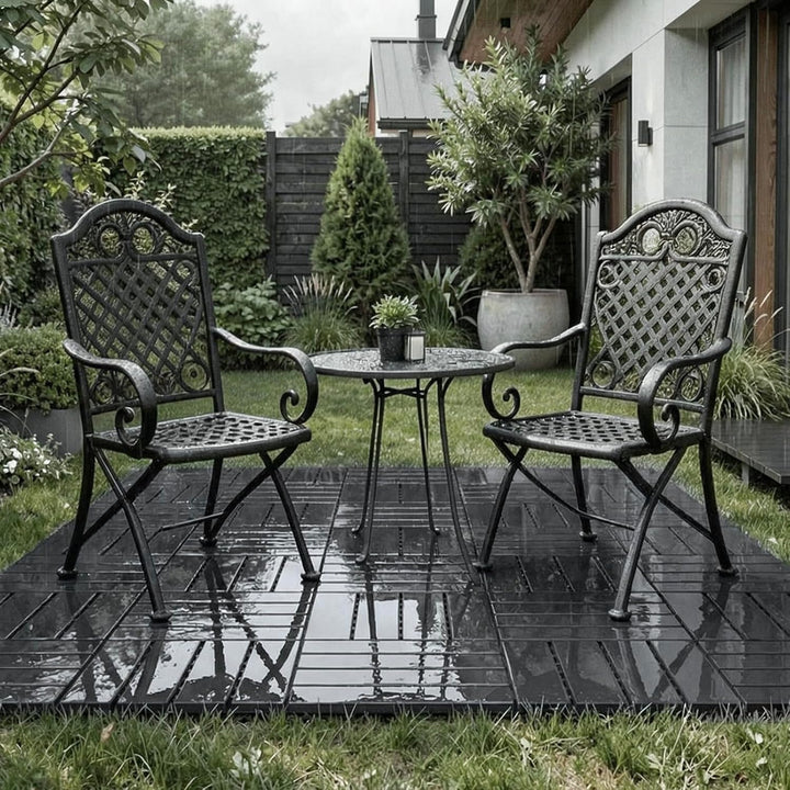 Klikfliser til balkon & terrasse – 4,05 m² pakke (45 stk.), grå