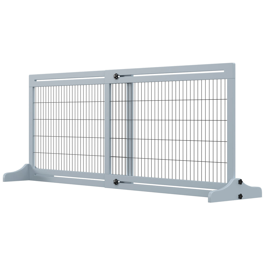 Hundesikkerhedsgitter, trappesikkerhedsgitter, 180 cm højt, højdejusterbart, grå + sort