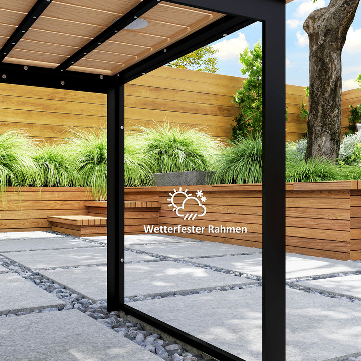 Havebord til 6 personer 160 x 80 cm vejrbestandigt balkonbord med lamelbordplade, buffetbord udendørs teak