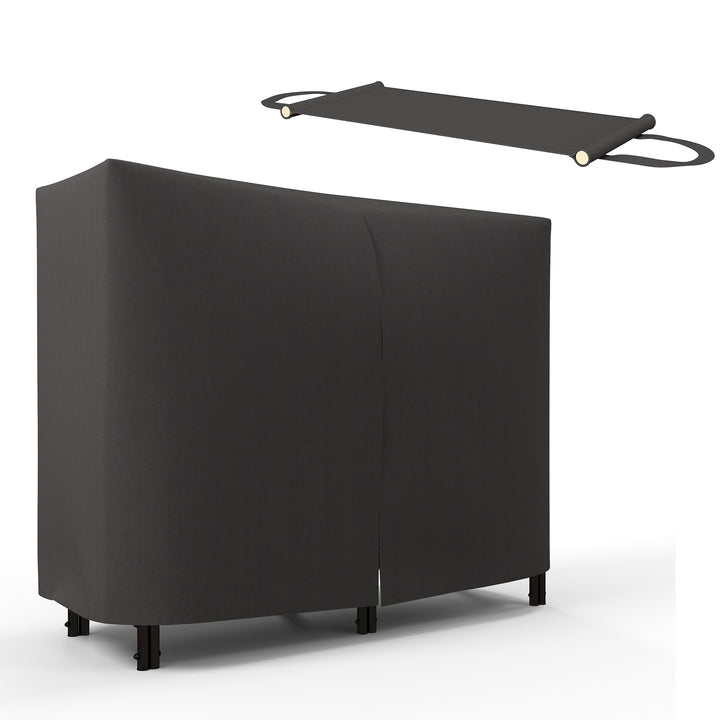 Brænderist, 0,33 m³, med bærepose og overtræk, metalramme, op til 150 kg, 120 x 36 x 99 cm, sort