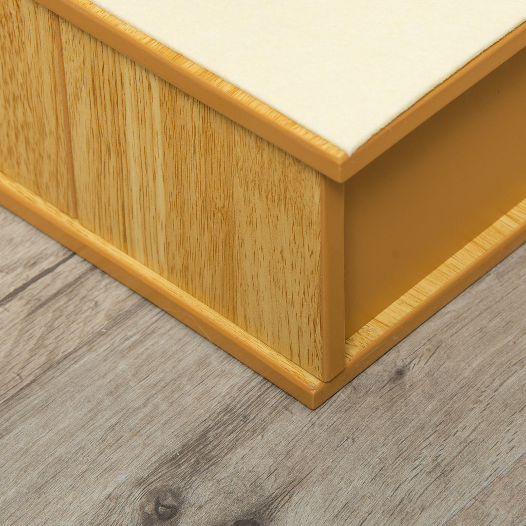 Kæledyrstrappe, til hunde/katte, 4-trins, kort plys, op til 30 kg, 40 x 59 x 54,2 cm, naturlig