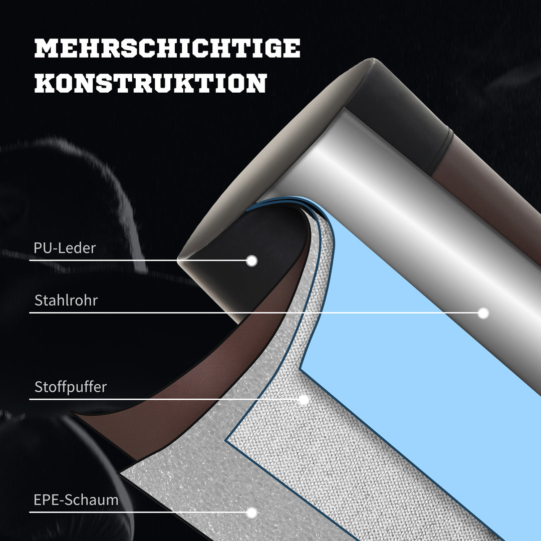 Stående boksesæk boksedummy træningsdummy boksepartner boksesækboks 158-186 cm højdejusterbar ny sort+brun