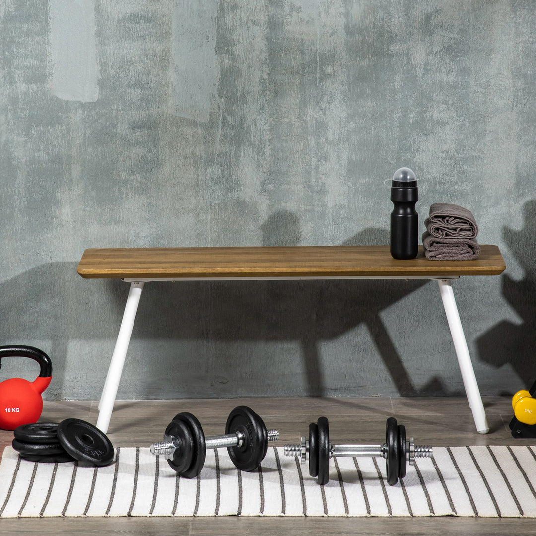 Håndvægt, vægtstang, 2-i-1, 20 kg, 8 vægtskiver, rustfrit stål, sort, 95 x 16 x 16 cm