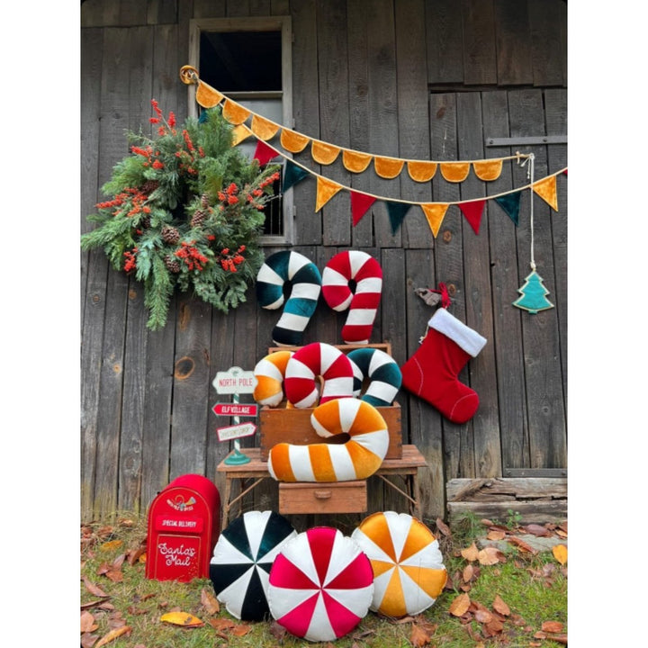 "Red Lollipop" julepatchworkpude, bedste gave til ferie
