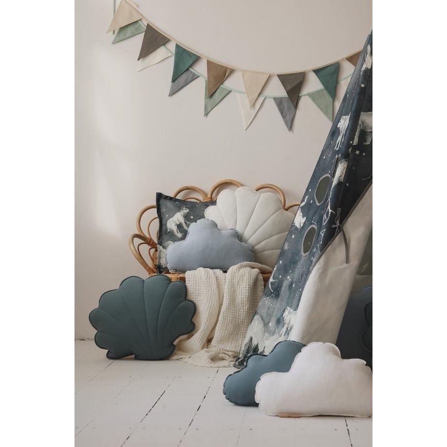 "Pigeon Grey" linned sky pude