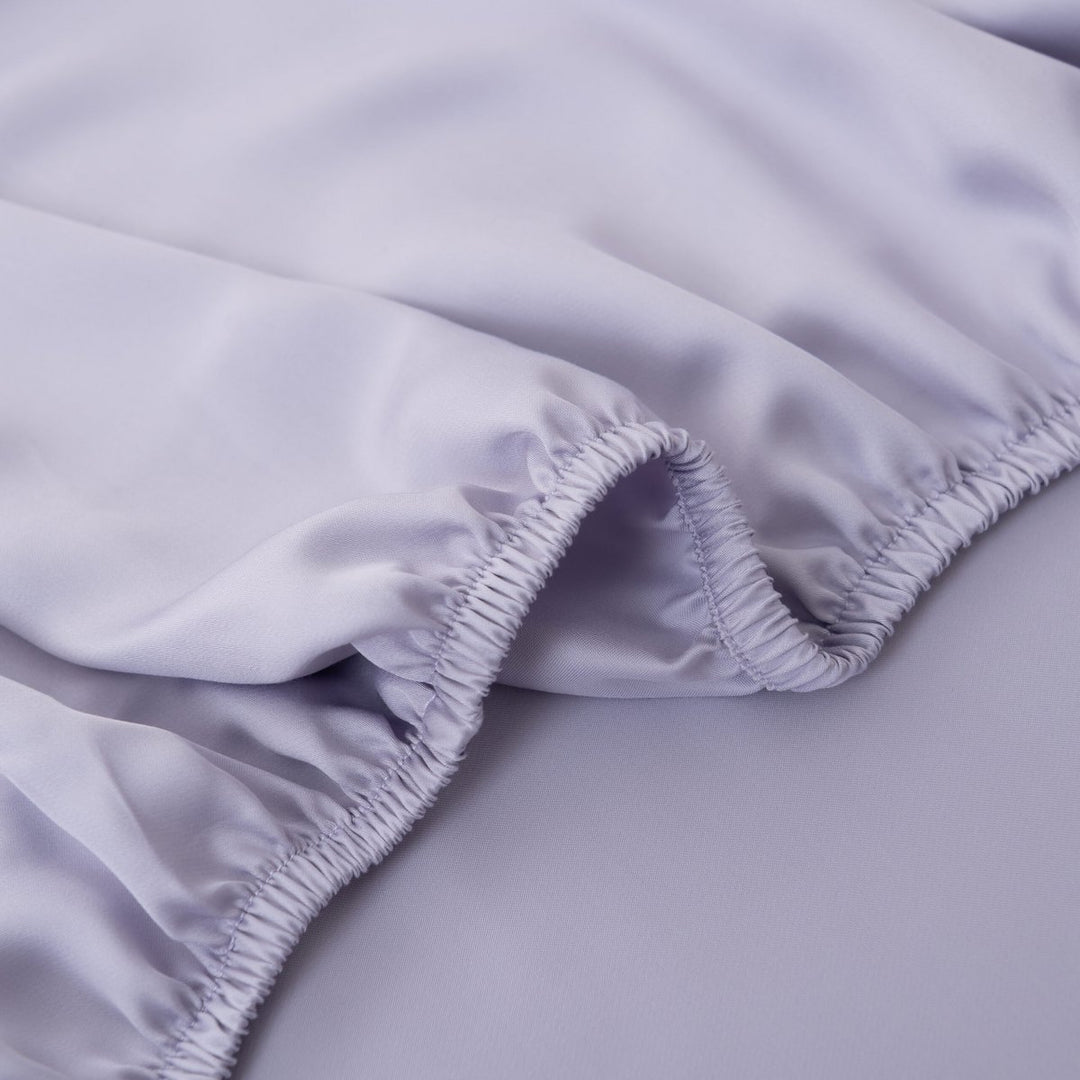 Lilla bambus monteret lagen Premium - op til 30 cm - 400TC Tanboocel - Lavendel tåge
