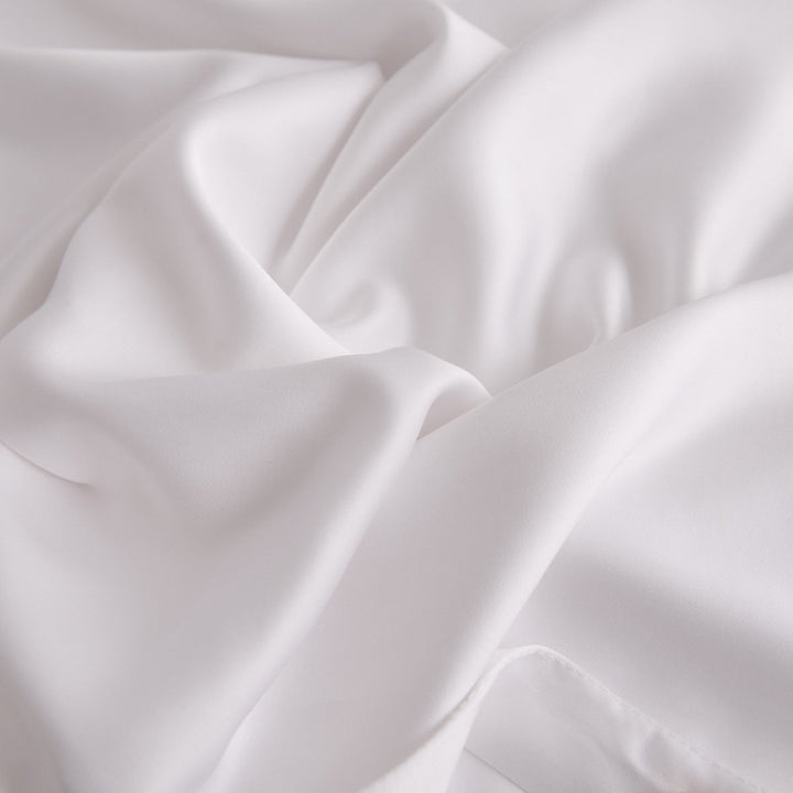 Hvidt Bambus Sengesæt 1-person - 400TC Tanboocel - Coco White