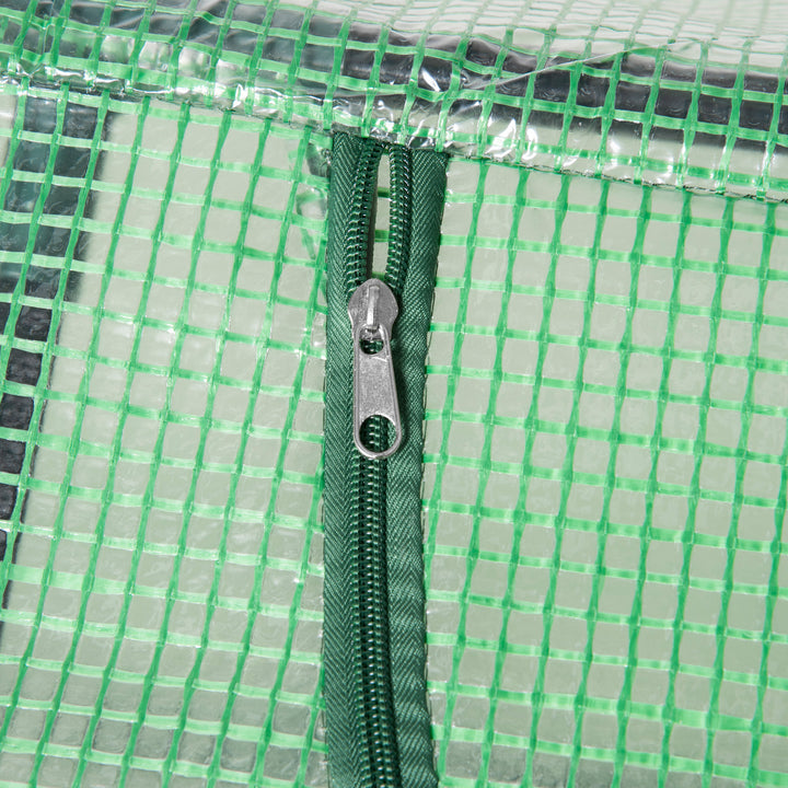 Drivhus med rullevinduer, vejrbestandigt, 180 cm x 60 cm x 60 cm, grønt