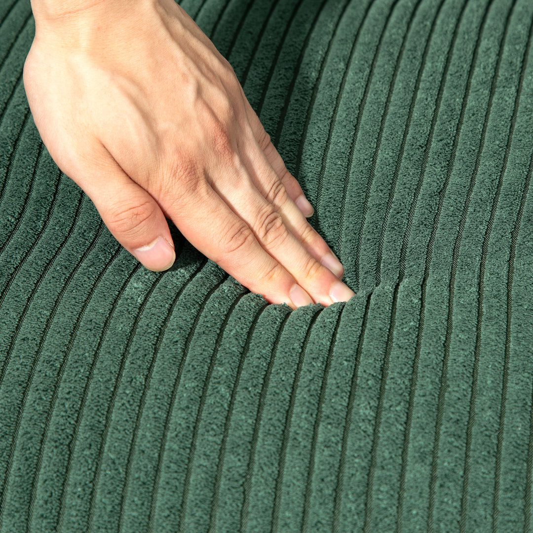 2-Personers polstret sofa, træ, fløjlsblød polyester, skum, 117 x 56,5 x 77 cm, grøn