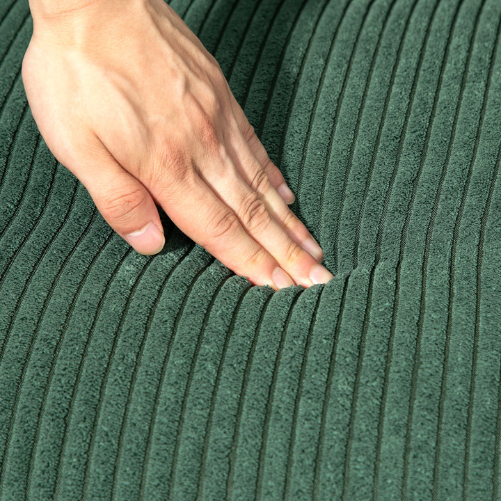 2-Personers polstret sofa, træ, fløjlsblød polyester, skum, 117 x 56,5 x 77 cm, grøn