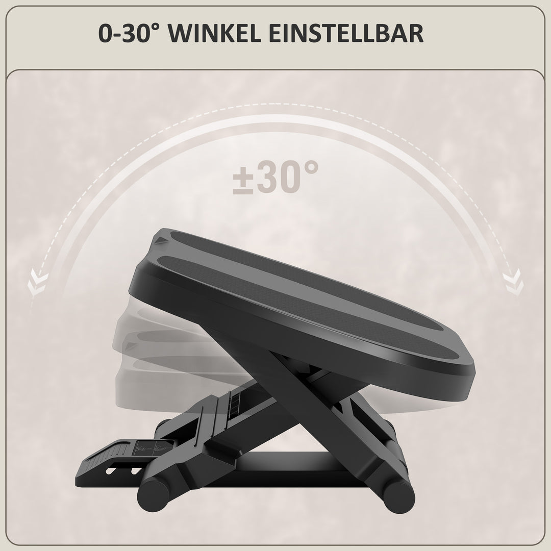 Fodstøtt, højdejusterbar, vipbar 0-30°, grå