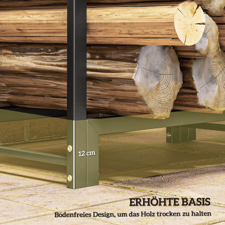 Brænderist, to sektioner, stel i rustfrit stål, op til 300 kg, 240 x 32 x 115 cm, sort