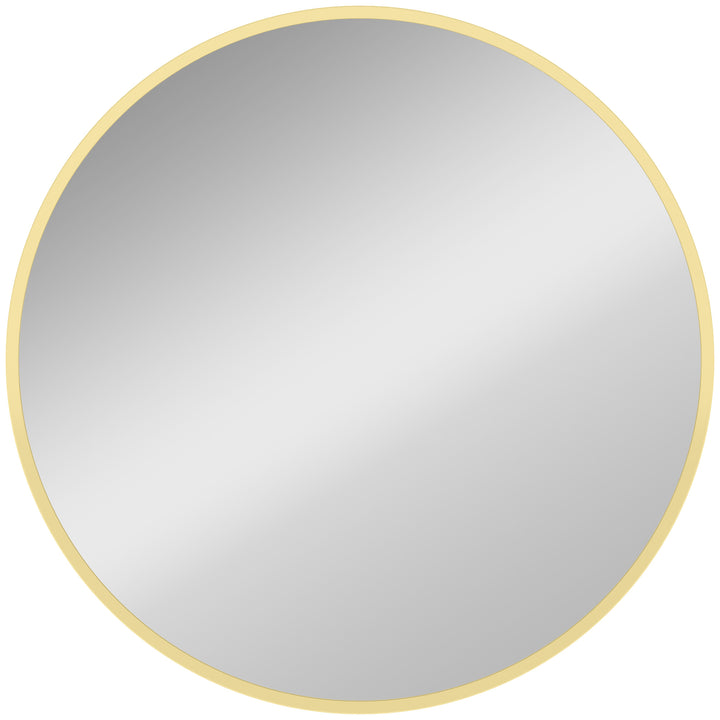 Vægspejl, moderne design, 61 x 61 cm, guld