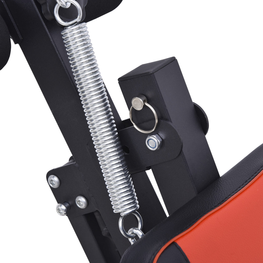 Sit-up bænk sammenklappelig multifunktionel vægtbænk med modstand, træningsbænk til helkropstræning flad bænk skråbænk mavetræner til hjemmegym fitnessbænk op til 120 kg