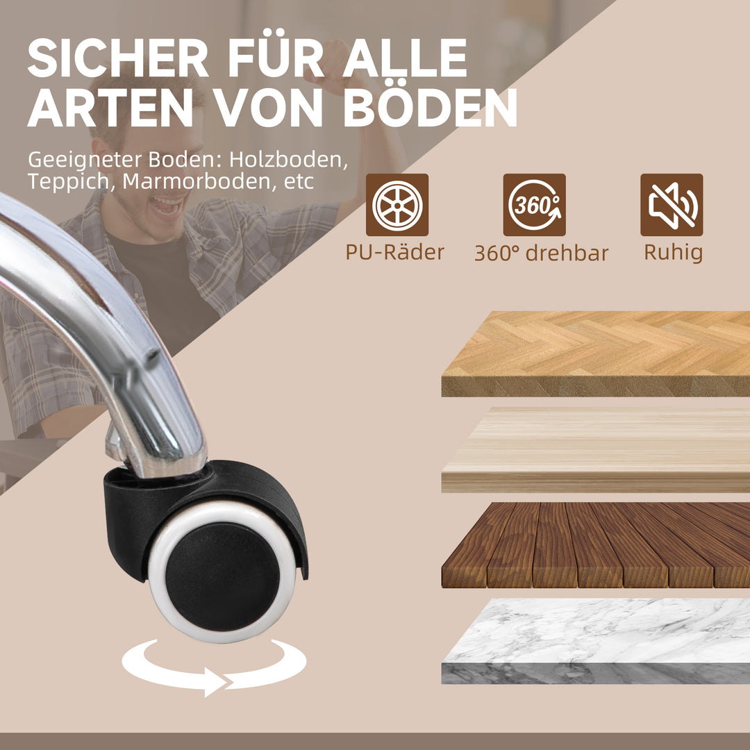 Kontorstol, skrivebordsstol, executive-stol, med fodstøtte, højdejusterbar, 145° hældning, 66 x 70 x 119 cm, sort