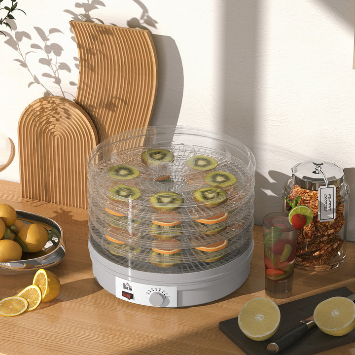 5-lags maddehydrator, 245W dehydrator med justerbar temperaturkontrol, grå
