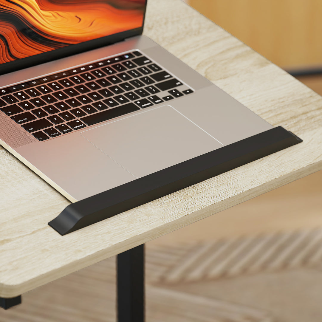 Sidebord, skrivebord, natbord, højdejusterbart, 4 hjul, metalstel