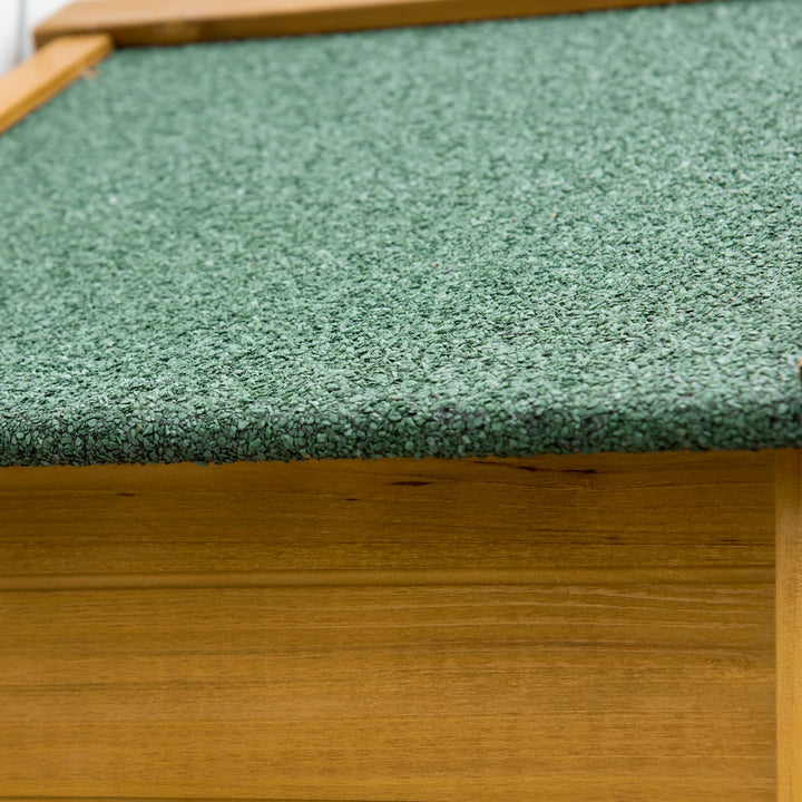 Værktøjsskab, haveskur, 2 hylder, 2 døre, vejrbestandig, naturtræ, 79 x 49 x 190 cm