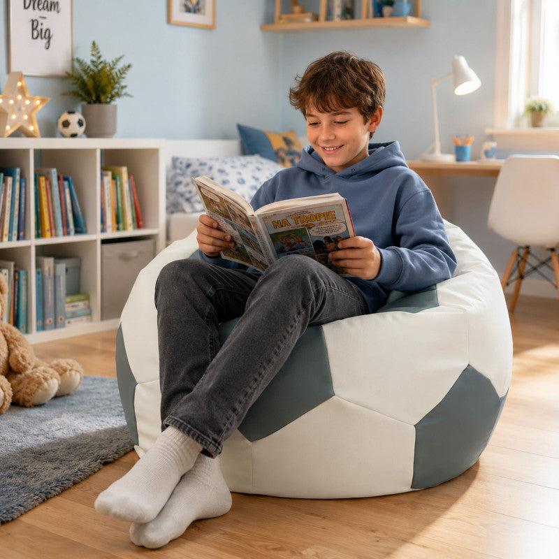 Bean Bag Chair Football XL Children - Faux Leather