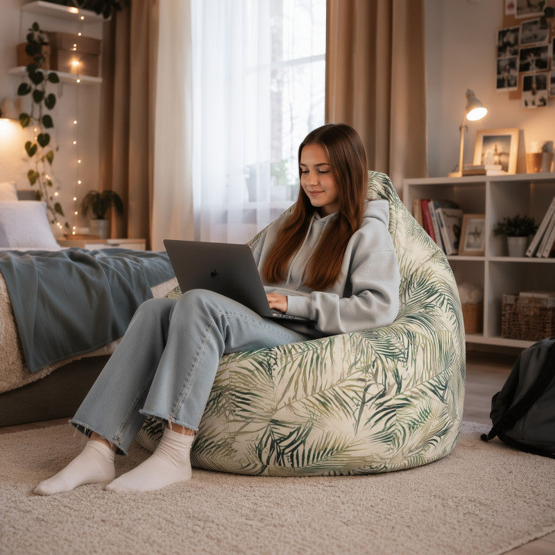Large Bean Bag Chair XL - Premium Printed Fabric