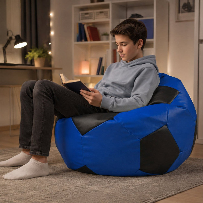 Bean Bag Chair Football XL Children - Faux Leather
