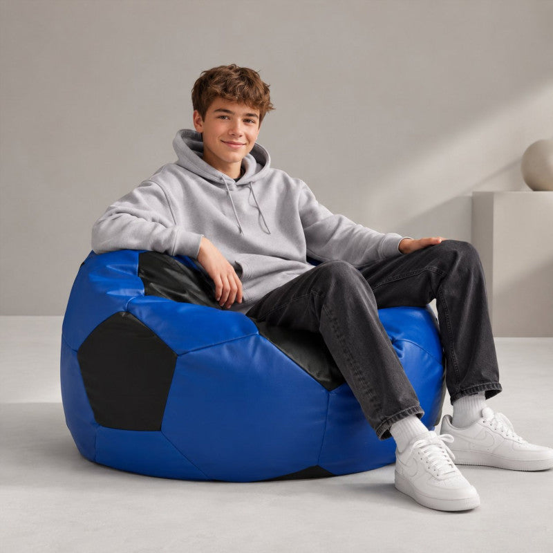 Bean Bag Chair Football XL Children - Faux Leather