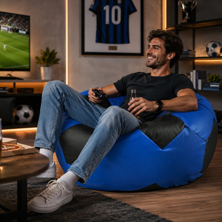 Giant Football Bean Bag Chair XXL - Faux Leather
