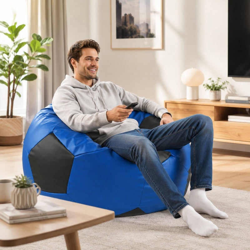 Giant Football Bean Bag Chair XXL - Faux Leather