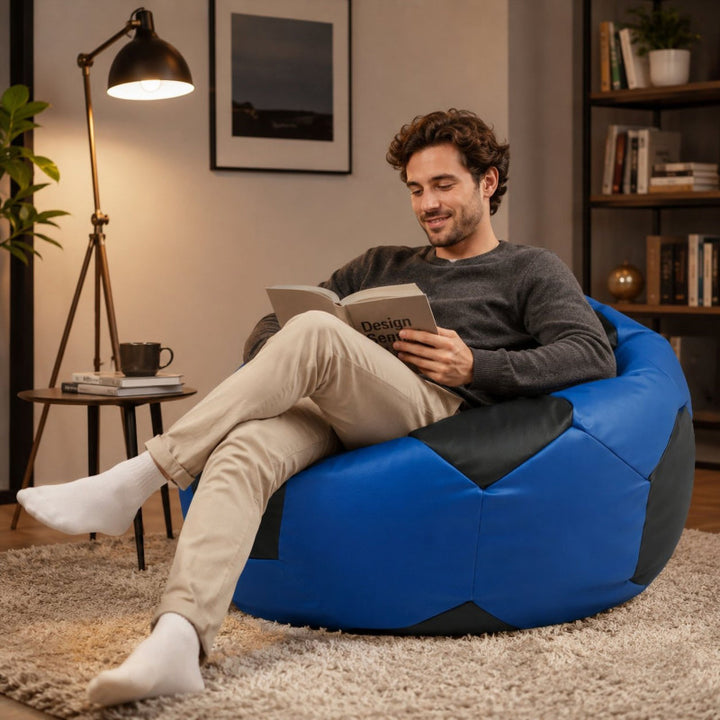 Giant Football Bean Bag Chair XXL - Faux Leather