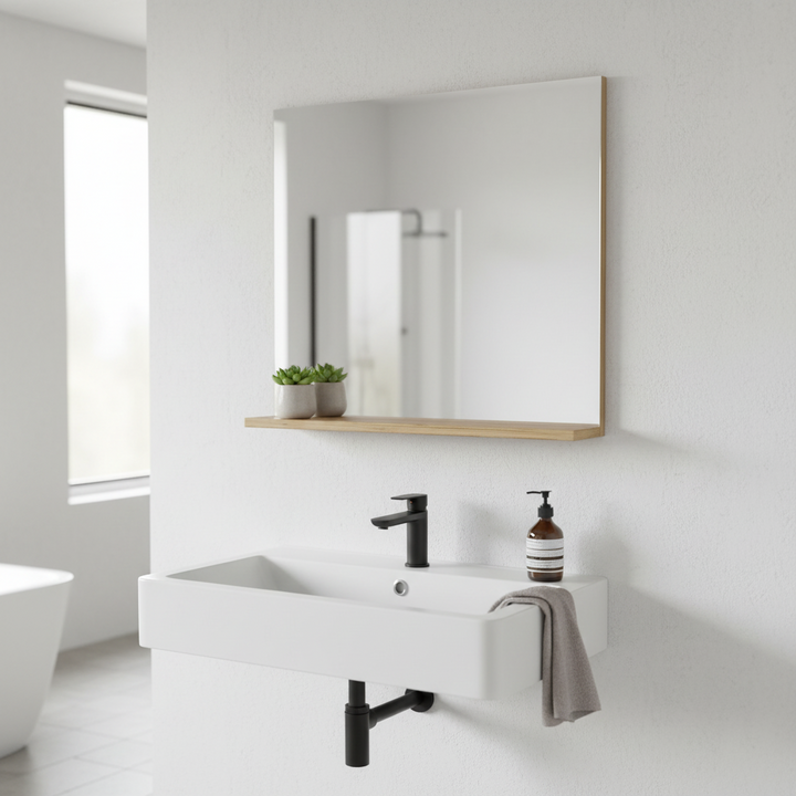 Badeværelsesspejl, 60x50x2 cm